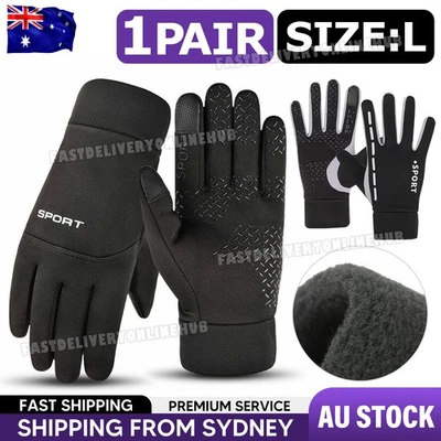 Winter Warm Thermal Outdoor Sports Waterproof Windproof Touch Screen Ski Gloves - image 1 of 4