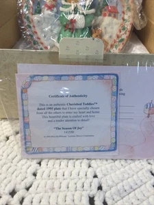 Enesco Cherished Teddies von Priscilla Hillman # 141550 DIE SAISON DER FREUDE TELLER - Bild 1 von 4