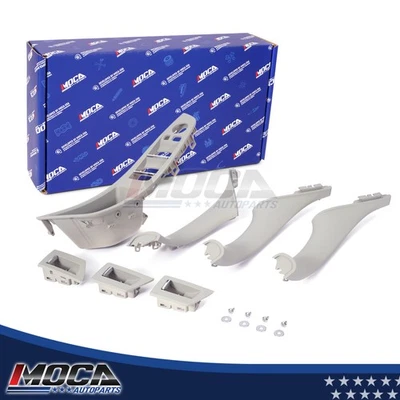 Gray Door Handle Panel Cover Trim Set for BMW 535d 535i 550i 528i xDrive F10 Foto 1 de 4