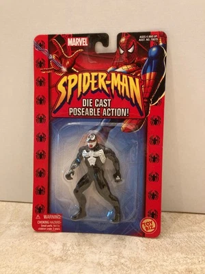 Marvel Spiderman Universe VENOM Posable Die-Cast Figura Negra Toy Biz NUEVO Foto 1 de 2