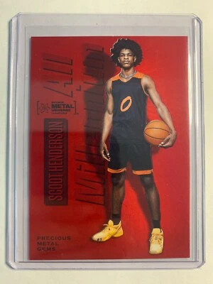 2023 Metal Universe Champions All-Millenium PMG Red #D /100 Scoot Henderson #123 - Image 1 of 2