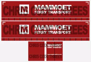 Code 3 Adhesive Vinyl Trailer Decal - Mammoet Transport - 1/50 1/76 1/148 1/87 - Picture 1 of 1