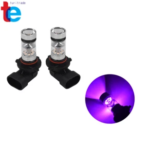 2 Pcs 9005 H10 9145 14000K Purple 100W/Bulb LED Headlight Bulbs Kit Fog Light - Picture 1 of 8