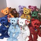 Ty 10 Year Anniversary Decade Lot Of 10 Beanie Baby Bears Rare find