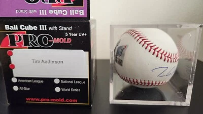 Tim Anderson Autographed MLB BASEBALL W Fanatics Authentication In Ball Cube - Image 1 of 4
