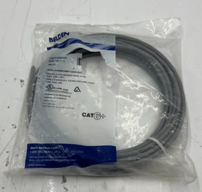 Belden OEM Cat6+ Pigtail Nonbonded-Pair CMR Grey 25ft C631208025 - Image 1 of 4