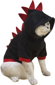 Dinosaur Dog Hoodie Dog Warm Jacket Christmas Halloween Dog Costume Dog Clothes - Picture 1 of 12