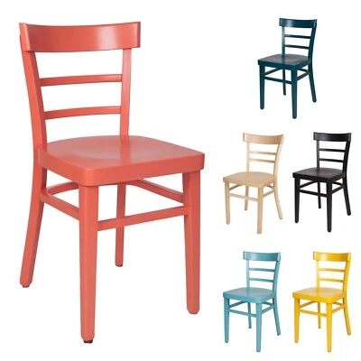 Küchenstuhl Laura farbiger Holzstuhl Esstischstuhl Esszimmerstuhl Retro Vintage - Bild 1 von 4