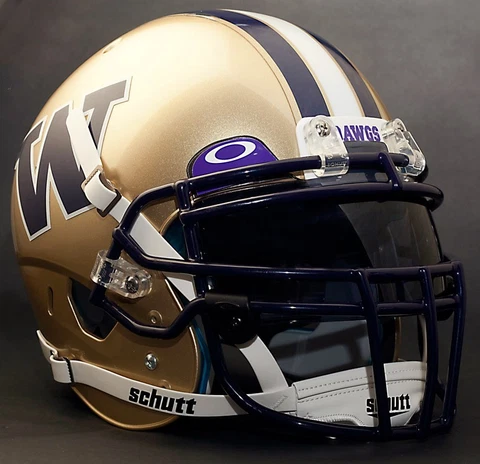*CUSTOM* WASHINGTON HUSKIES NCAA Schutt XP Authentic GAMEDAY Football Helmet Cover