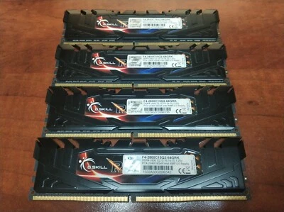 G.Skill Ripjaws DDR4-2800 CL15-16-16-35 1.25v 4x8GB RAM PC4-22400 - Image 1 of 3