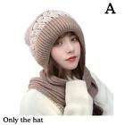 2In1 Set Winter Warm Wooll Ladies Woolly Thick Knit Hat Soft Scarf And Sell 9Cp5
