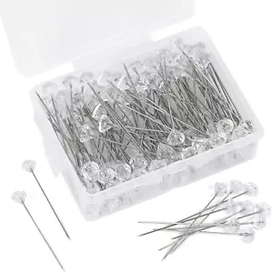 100 Pcs Corsage Bouquet Pins for Flowers, 2 Inch Floral Diamond Pins for Bouquet - Picture 1 of 7