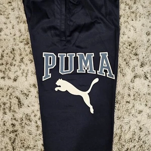 Puma Boys Size Large NWT Dark Blue Soft Fleece Jogger Sweatpants Logo - Picture 1 of 14