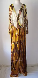 Maxi abito EMILIO PUCCI stampa tuffo dolman manica avvolgente 40 6 - Foto 1 di 3