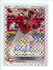 2022 Topps Chrome Update JARED SOLOMON #AC-JSN Rookie Auto X-Fractor /125 Reds