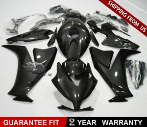 Black Carbon Fiber Fairings ABS Plastics Kit Fit for Honda CBR 1000RR 2012-2016 - Picture 1 of 9