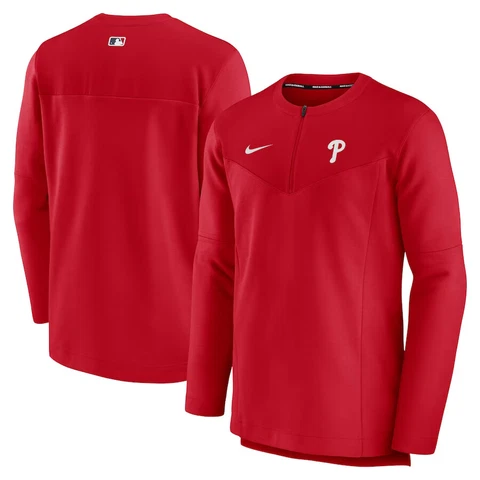 Philadelphia Phillies Nike Authentic Collection Game Time Men's Half-Zip Jacket Cover