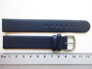 Denim Blue XL untapered unstitched 18 MM leather watch band strap - Picture 1 of 5