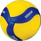 New Mikasa V200W 2019 FIVB Match Ball Volley Ball Size 5 Indoor Yellow/Blue