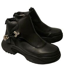 GMBH Ladies Bootie Boot Black Padded Winter Faux Leather Shoe UK8 NEW