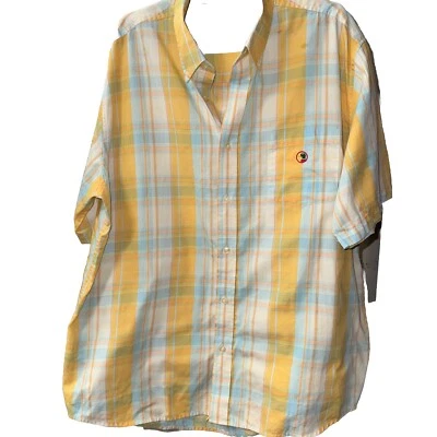 DUCKHEAD SHORT SLEEVE SHIRT Plaid COTTON POLYESTER MENS SIZE XL Vintage - Image 1 of 4