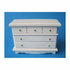 Creal 27011 Chest with Drawers White Wood 1:12 for Dollhouse New !#