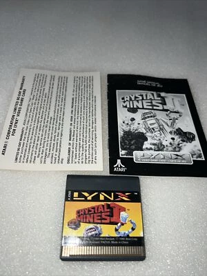 CRYSTAL MINES II Atari Lynx CARTRIDGE AND MANUAL & Reg Card - Image 1 of 4
