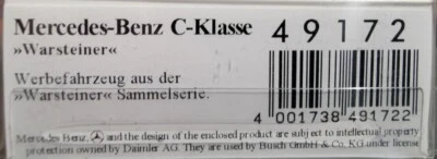 BUSCH 49172 Mercedes Benz C-Klasse  "Warsteiner" - scala H0 - Immagine 1 di 3
