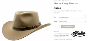 Genuine Vintage Akubra Snowy River Hat Size 60 - Picture 1 of 7
