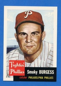 1953 Topps Archives #10 Smoky Burgess -- Philadelphia Phillies  