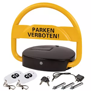 Akku Parkplatzsperre Parksperre Parkplatz Sperrbügel mit Funk Fernbedienung gelb - Bild 1 von 7