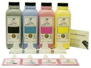 4 InkOwl COLOR Toner Refill Kit for SAMSUNG CLP-660 610ND CLX-6200FX 6210FX - Picture 1 of 1