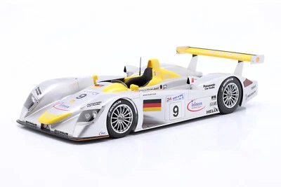 18S838 AUDI R8 3.6L TURBO V8 SPORT JOEST N 9 2nd 24h LE MANS 2000 SILVER YELLOW - Immagine 1 di 4