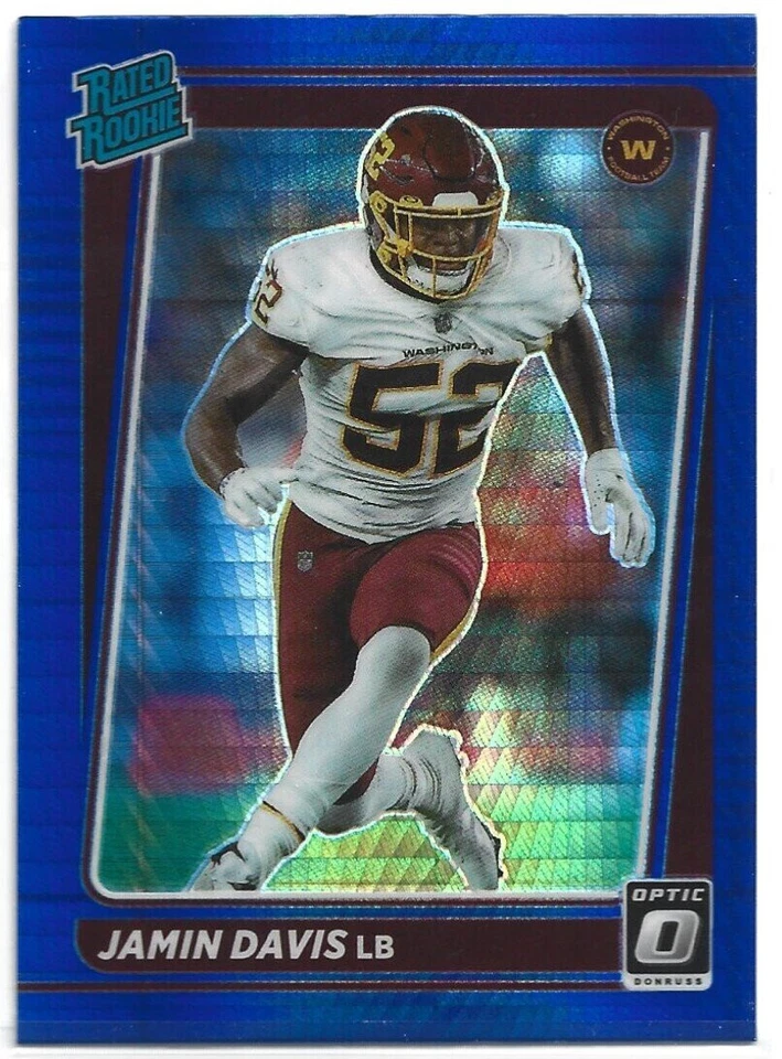 2021 Panini Donruss Optic Rated Rookie Hyper Blue Jamin Davis #247 - Image 1 of 1