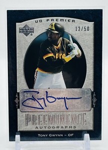 TONY GWYNN SAN DIEGO PADRES 2007 UD UPPER DECK PREMIER PREEMINENCE SP AUTO #/50