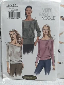 Very Easy Very Vogue V7933 Misses' Blouse Sewing Pattern size 6 to 12 new - Picture 1 of 3