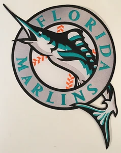 1993-2011 FLORIDA MARLINS MLB BÉISBOL VINTAGE ENORME XL 15" PARCHE CON LOGOTIPO DEL EQUIPO - Imagen 1 de 3