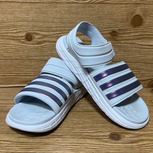 Scarpe ADIDAS DURAMO SL donna taglia 7 FY8917 sandali comodi movimento leggero iridescenti