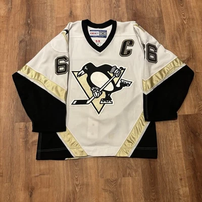 Vintage Mario Lemieux Center Ice Jersey Pittsburgh Penguins 48 CCM NHL Authentic - Image 1 of 4