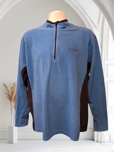 Columbia Sz XL Lightweight Fleece Jacket, Blue/Black, 1/3 Zip. NS-17 - Picture 1 of 9