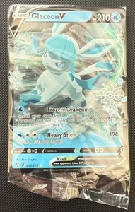 Glaceon V 040/203 Sello Copo de Nieve Cielos en Evolución Cosmos Holo Pokemon Juego de Cartas Coleccionables - Imagen 1 de 2