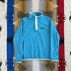 Women’s Patagonia Snap-T Pullover Fleece Size Medium Blue Outdoor Hiking - Picture 1 of 6