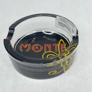 "Cenicero de vidrio redondo pesado para fumar cigarros Monte By Montecristo Cigars de 5""" - Imagen 1 de 9