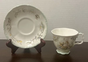 Royal Albert 1986 The World of Beatrix Potter Jeremy Fisher taza de té y salsa - Imagen 1 de 7