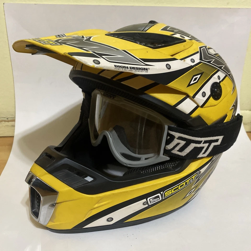 Casco de motocross Zox Dion Design Roost X amarillo talla L grande Foto 1 de 4