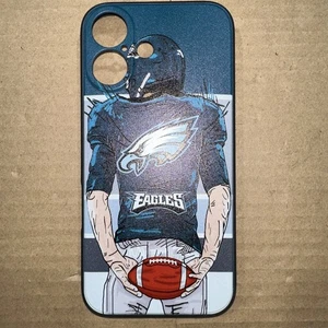 Philadelphia Eagles Player & Logo Silicone iPhone 16 Case - Picture 1 of 4