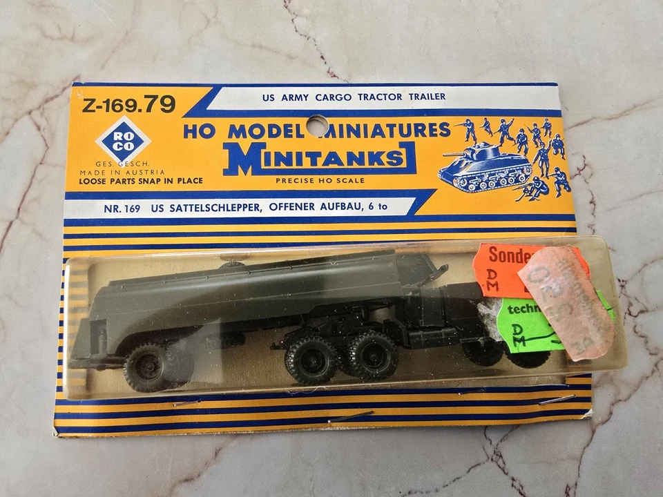Roco Minitanks 169 - US-Army Sattelschlepper mit Tankanhänger, 1:87 H0, #422 - Bild 1 von 1