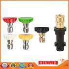 Adapter 1/4 inch Quick Connector Adapter + 5 Nozzles Tips for Karcher K2 K3 K4
