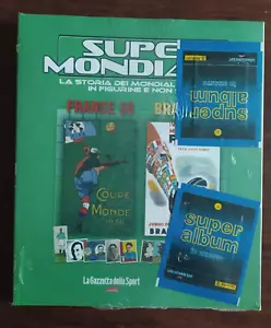 B2535 ALBUM FIGURINE SUPER MONDIALE FRANCIA 38 BRASILE 50 + 2 pacchetti figurine - Foto 1 di 2