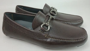 Salvatore Ferragamo Parigi Driving Shoes Brown Leather Bit Loafers Size 6 3E EEE - Picture 1 of 7
